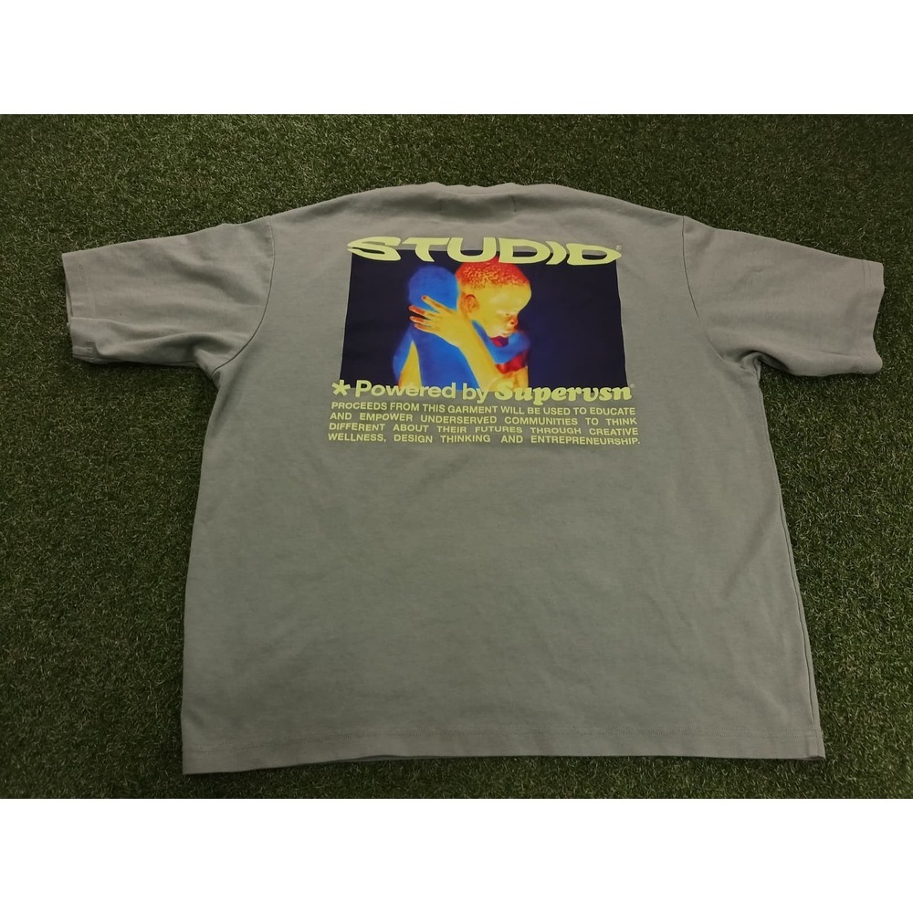 Studio Powered By‎ Supervsn T-Shirt Mens Large Sage Green Graphic Everyday Wear
